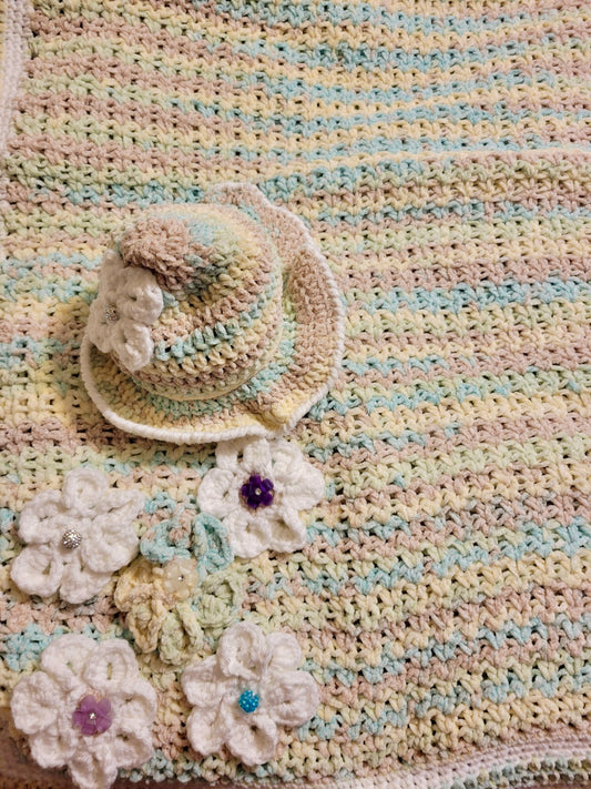 Later Gater Baby Blanket with matching hat